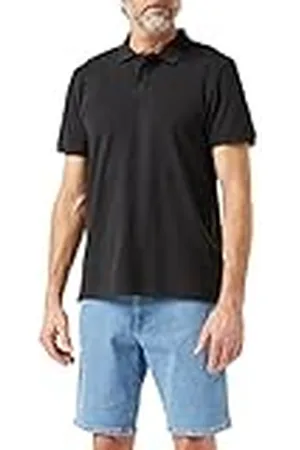 Wrangler Polo Camiseta, Color Negro, S para Hombre