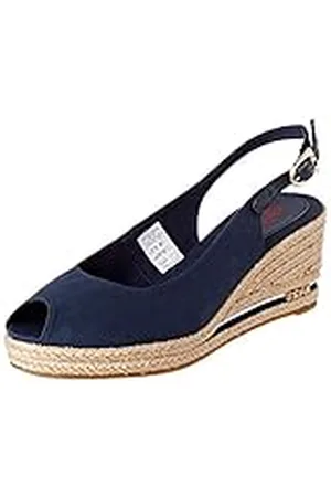 U.S. Polo Assn. Victoria Rope, Sandalias de Talón Abierto Mujer, Azul (Dk Bl 002), 38 EU