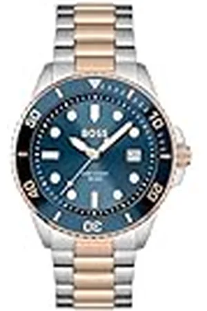 HUGO BOSS Reloj Analógico de Cuarzo para Hombre Colección Ace con Correa de Acero Inoxidable Bicolor - 1514012