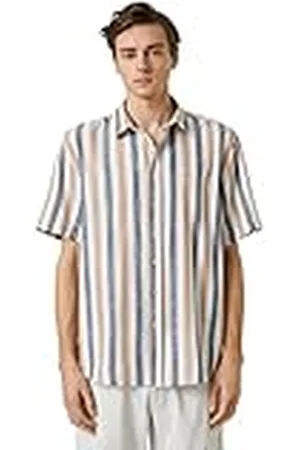 Koton Short Sleeve Shirt Classic Neck Camisa, , M para Hombre