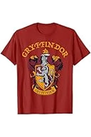 Harry Potter Camiseta Gryffindor Escudo Azul Talla Pequeña Manga Corta Unisex Niño Adolescente Joven Adulto