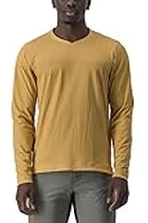Castelli Trail Tech LS tee 2 T-Shirt, Amarillo, XS para Hombre