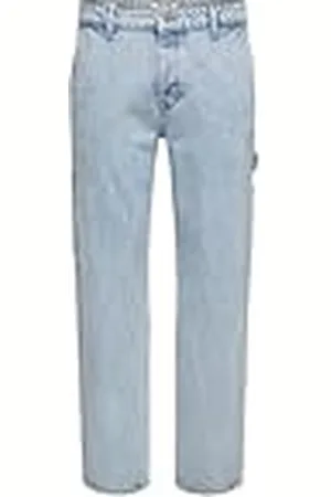 Only & Sons Onsedge Straight Car LB 1087tai Dnm Noos Jeans, Mezclilla De Color Azul Claro, 33W / 34L para Hombre