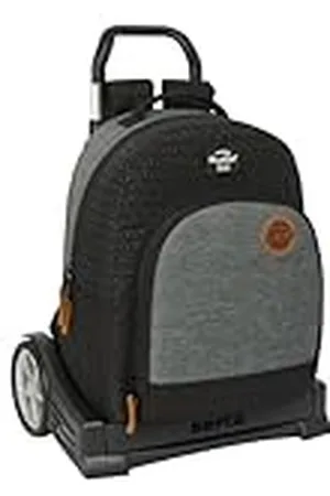 Safta BLACKFIT8 Old School - Mochila Escolar, Espalda Ergonómica, con Carro Evolution, Ideal para Niños de Diferentes Edades, Cómoda y Versátil, Calidad y Resistencia, 32x15x42 cm