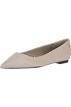 Tommy Hilfiger Essential Pointed Ballerina FW0FW07863, Bailarinas Mujer, Gris (Smooth Taupe), 38 EU