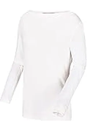 Regatta Frayler - Top De Manga Larga Y Cuello Vuelto Holgado T-Shirts/Polos/Vests, Mujer, White, 20