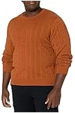 Amazon Jersey de Algodón Trenzado con Cuello Redondo Hombre, , S