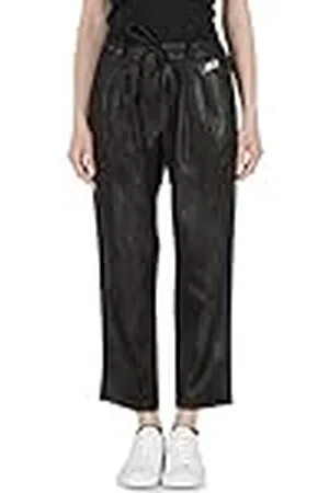 19V69 Italia Bruna Black Pantalones Informales, , L para Mujer