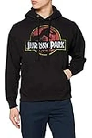 Jurassic Park Capucha con Logotipo Envejecido Sudadera, , L para Hombre