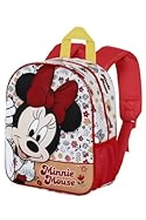 Disney Minnie Mouse Flowered-Mochila 3D Elite, Rojo, 25 x 30 cm, Capacidad 7 L