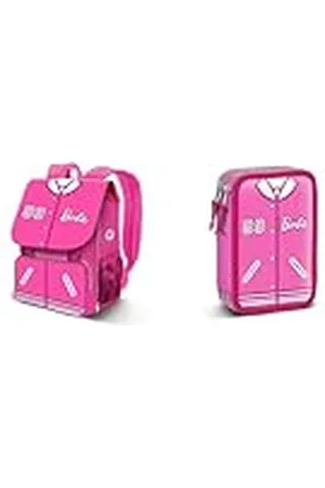 KARACTERMANIA Barbie Varsity - Mochila Expandible EXP + Plumier Completo Triple