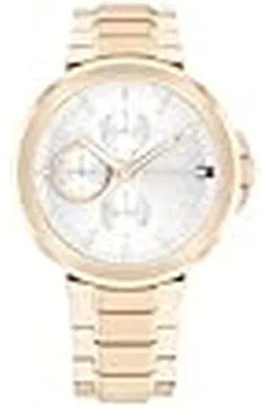 Tommy Hilfiger Reloj Analógico de Cuarzo Multifunción para Mujer con Correa de Acero Inoxidable de Rosa - 1782756