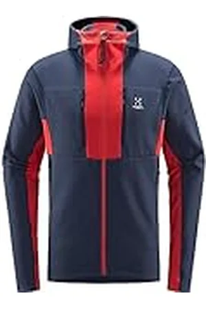 Haglöfs 604820_4XV ROC Nordic Mid Hood Men Sweatshirt Hombre Tarn Blue/Zenith Red Tamaño S