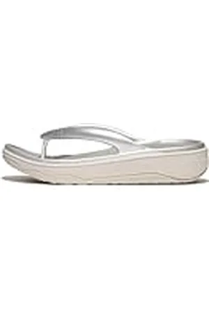 FitFlop Relieff Metallic Recovery Toe-Post Sandals, Sandalia Mujer, Silver, 39 EU