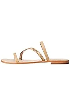 FIND Diagonal Weave Mule Sandalias con Punta Abierta, Beige Nude, 39 EU