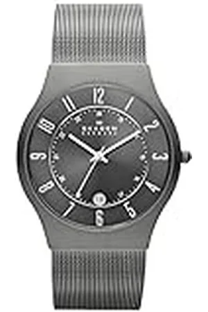 Skagen Sundby reloj para hombre, movimiento de cuarzo con correa de acero o piel, , 37MM
