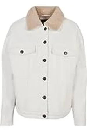 Urban classics Ladies Oversized Sherpa Denim Jacket Chaqueta, , 5XL De Las Mujeres