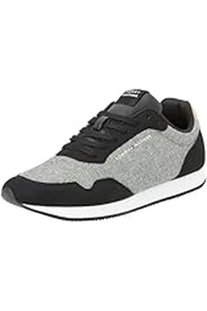 Tommy Hilfiger Sneaker Runner para Hombre Zapatillas de Deporte, (Black), 44 EU