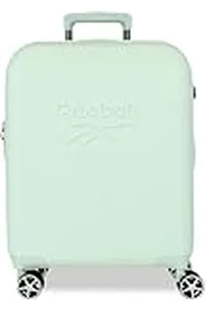 Reebok Franklin Maleta de Cabina Verde 40x55x20 cms Rígida ABS Cierre TSA 37L 2,78 kgs 4 Ruedas Dobles Equipaje Mano by Joumma Bags