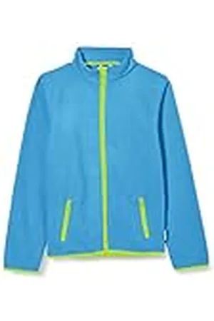 Playshoes Fleece-Jacke Farbig abgesetzt Chaqueta, Azul (Aquablau 23), 128 para Niñas