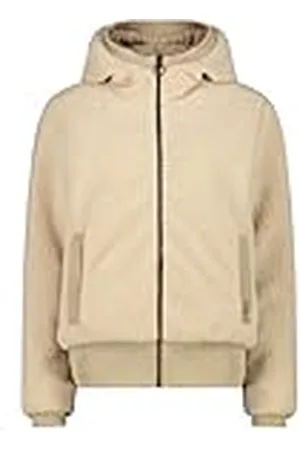 CMP Chaqueta de piel para mujer con capucha fija, color , talla 40