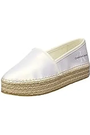 Calvin Klein Jeans Mujer Alpargatas Espadrilles Calzado de tela, Multicolor (Creamy White/Eggshell), 40 EU