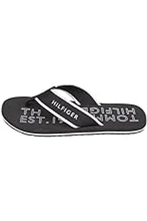 Tommy Hilfiger Hombre Chancletas Sporty Beach Sandal Chanclas, (Black), 40 EU