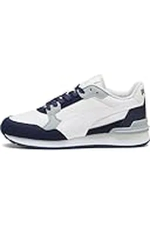 PUMA ST Runner V4 NL JR, Sneaker, Feather Gray White Navy-Cool Mid Gray, 38.5 EU