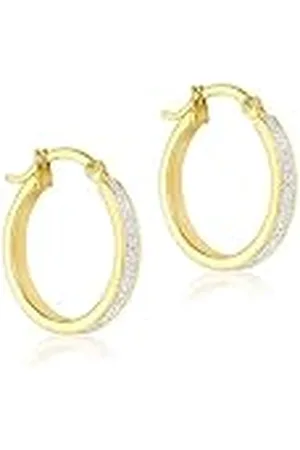 Amazon Pendientes Tipo Argolla de de 9 Quilates con Forma de polvo brillante (previamente Amazon Collection)