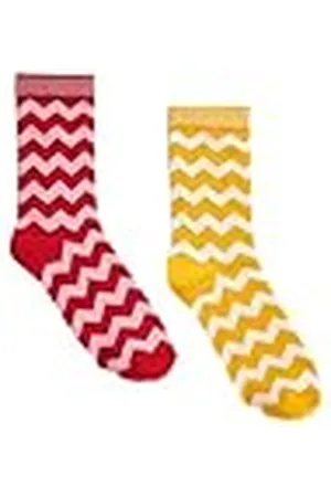 Koton 2-Pack Socks Set Geometric Patterned calcetín, , Talla única De Las Mujeres
