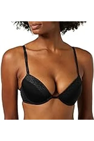 Calvin Klein Push Up Plunge 000QF5145E, Sostenes Push-Up para Mujer, Black, 38D