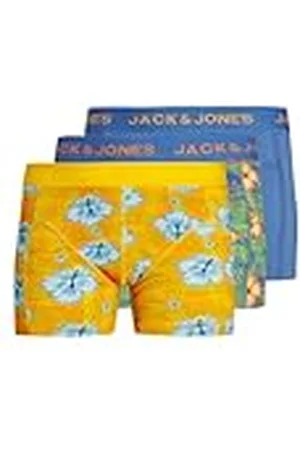JACK&JONES JUNIOR JACHAWAII Trunks 3 Pack JNR Bóxer, Palace Blue/Pack:High Visibility-Irish Green, 164 cm (Pack de 3) para Niños