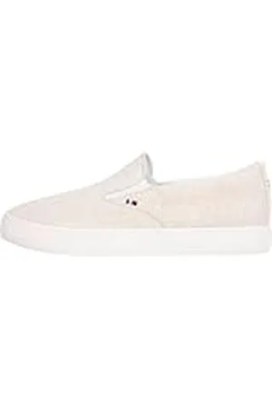 Tommy Hilfiger Sneaker con suela vulcanizada Hombre Low Slip On Mocasín, Blanco (Ecru), 40
