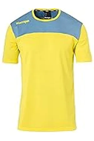 Kempa Emotion 2.0 Shirt Camiseta de Juego, Hombre, Lima Amarillo/Dove Azul, XL