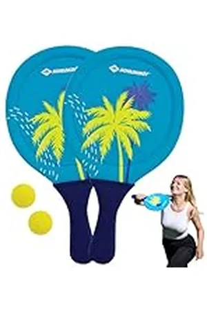 Donic-Schildkröt Schildkrot Juego de Raquetas de Playa de Neopreno, 2 Raquetas, 2 Pelotas, en una Bolsa de Malla, Gran Salto y Rebote, Juego de Playa y Jardín para Toda la Familia