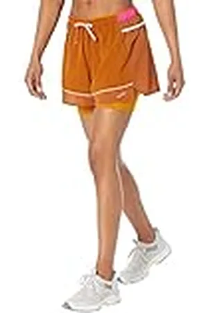 Brooks 221611290 High Point 3" 2-in-1 Short Shorts Mujer Hazelwood/Ochre/Fuchsia Tamaño 25