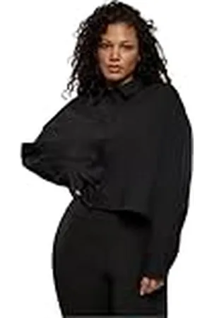 Urban classics Ladies Cropped Oversized Blouse Blusas, , L para Mujer