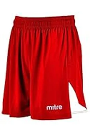 Mitre Kids Prism Football Training Shorts - Scarlet/White N/A