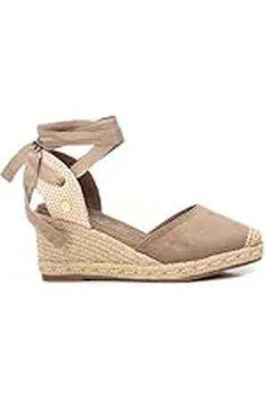 Xti Sandalias con Cuña Mujer Taupe - Calzado Cómodo y Versátil - Moda casual - Modelo 14384103 (Talla 39)
