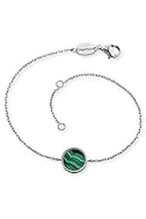 Engelsrufer Pulsera de mujer de 925 con piedra ágata azul, serie Powerful Stone, ERB-LILGEM-BA