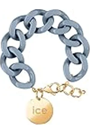 Ice-Watch ICE Jewellery, Chain bracelet, Artic blue, Pulsera de malla XL para mujer con medalla de oro (020356)