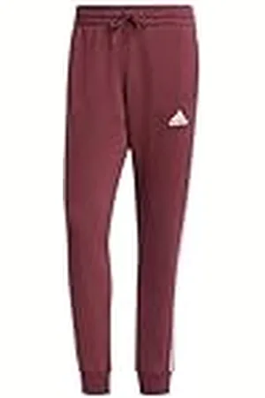 adidas Hombre Essentials Fleece 3-Stripes Tapered Cuff Pants, , L
