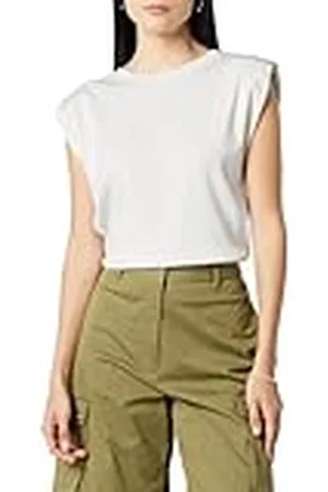 THE DROP Camiseta para Mujer, Cuello Redondo sin Mangas con Hombreras, , por @ieshathegr8, 5XL Grande
