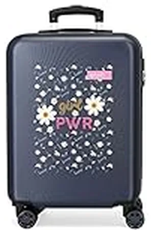 Enso Girl Power Maleta de Cabina Azul 38x55x20 cms Rígida ABS Cierre combinación 34L 2,6Kgs 4 Ruedas Dobles Equipaje de Mano