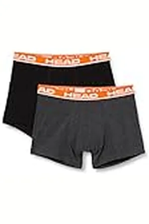 Head Boxer, Gris/Rojo, S (Pack de 2) para Hombre