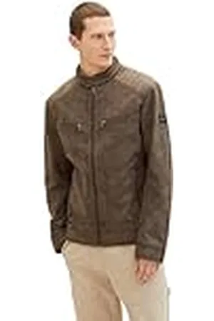 TOM TAILOR 1024298 Chaqueta, 30513-Buffalo Brown Fake Leather, M para Hombre