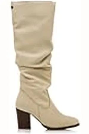 MTNG Botas de tacón Mujer Botas de tacón Jolie 59804 Mujer | De Piel, con Interior Piel, caña Alta y Punta Redonda | Botas de tacón Casual | Cierre con Cremallera | 58610 |