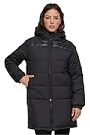 Urban classics Ladies Hooded Mixed Puffer Coat Chaqueta, , XL para Mujer