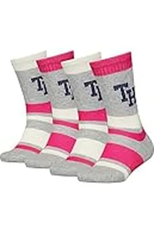 Tommy Hilfiger Crew Sock, , 27-30 (Pack de 4) Unisex Niños