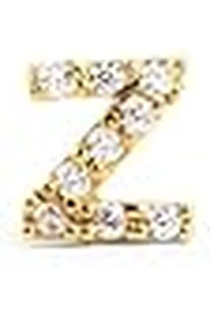 SINGULARU Pendiente Suelto Letter Sparks. Inicial en Plata de Ley 925 con Acabado Baño de de 18 Kt. Cierre Tuerca a Presión. Joyas para Mujer. Letra Z
